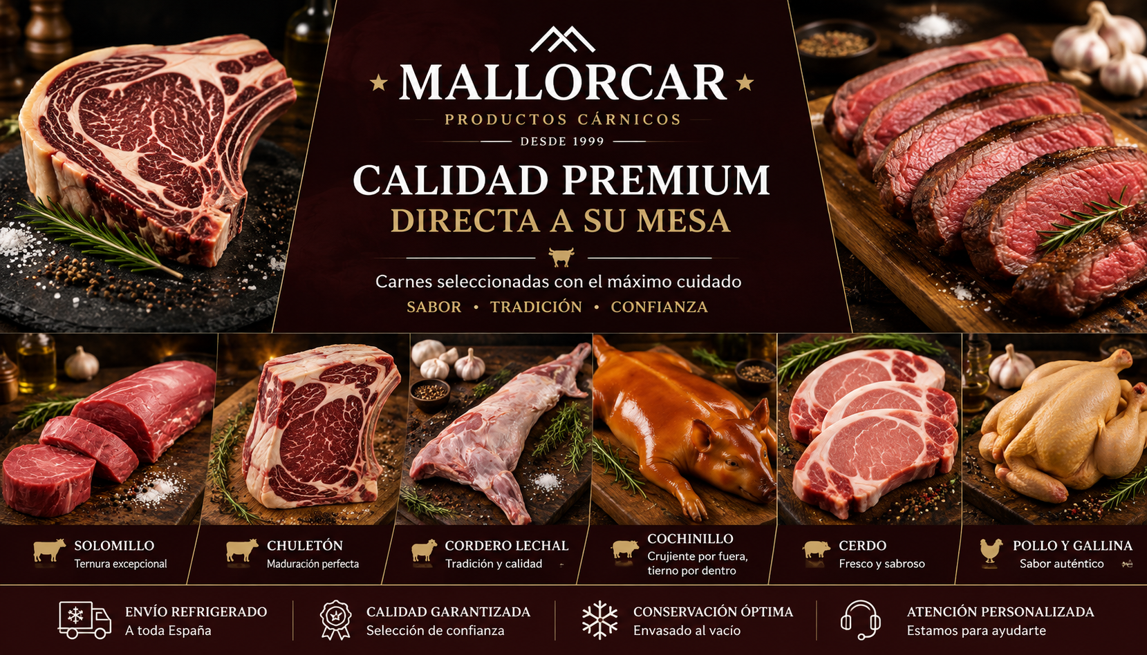 Cárnicas Mallorcar - carnes premium para particulares y hostelería